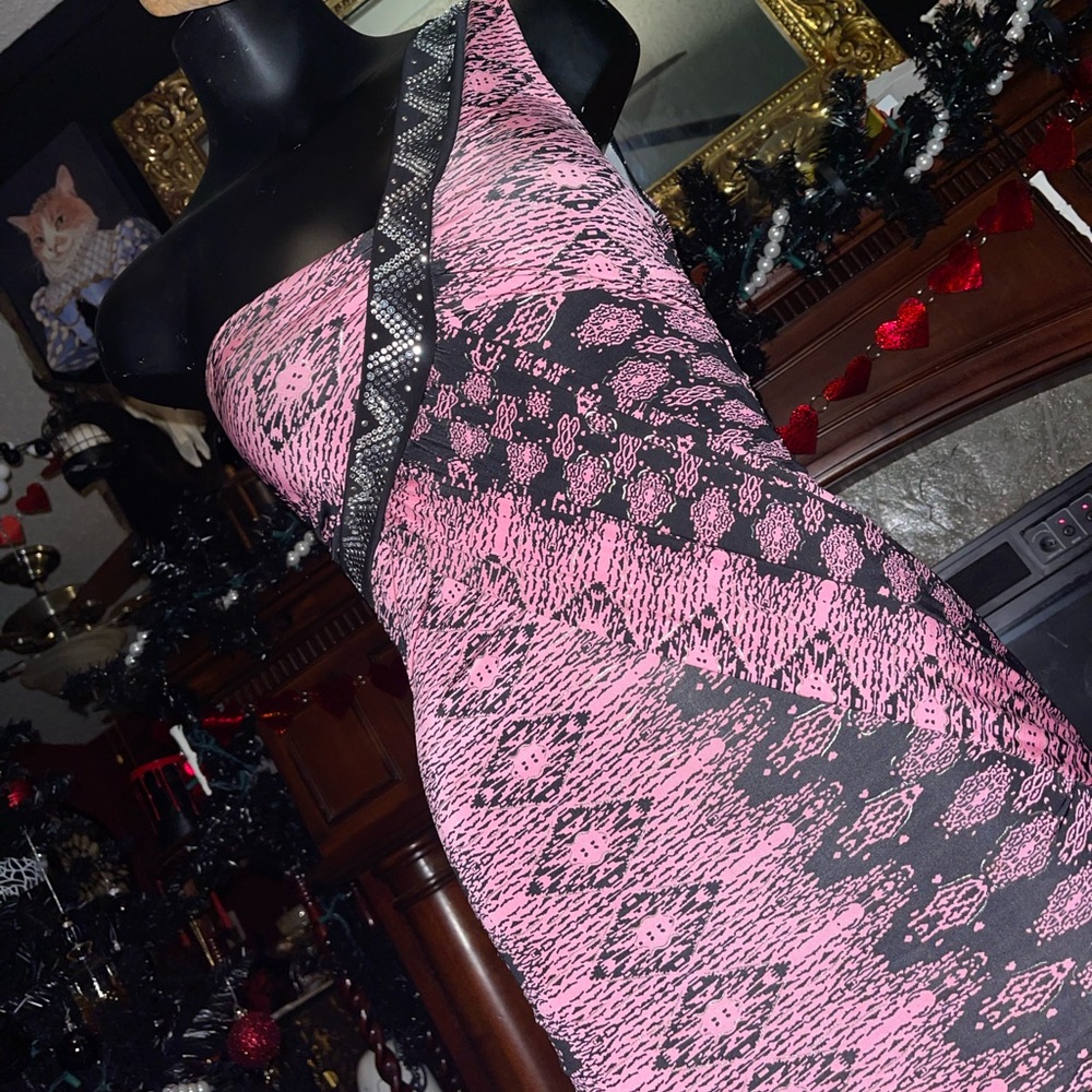 Vintage y2k Pink/Black Mini Dress